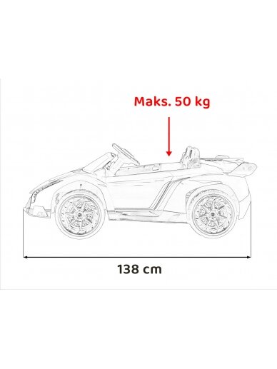 Elektromobilis vaikams Lamborghini VeneNe Black 25 Elektromobilis vaikams Lamborghini VeneNe Black 25