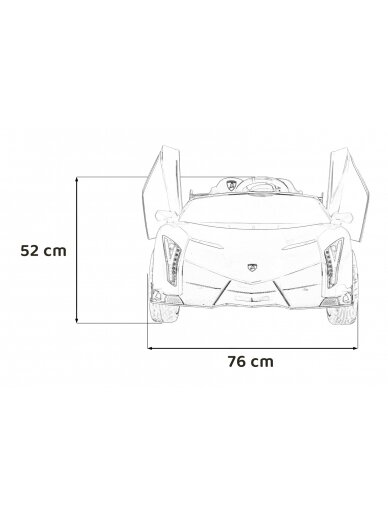 Elektromobilis vaikams Lamborghini VeneNe White 26
