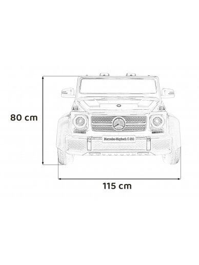 Elektromobilis vaikams Mercedes Benz MAYBACH G650 Black 21