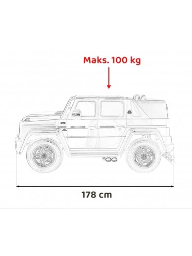 Elektromobilis vaikams Mercedes Benz MAYBACH G650 STRONG Blue 20 Elektromobilis vaikams Mercedes Benz MAYBACH G650 STRONG Blue 20