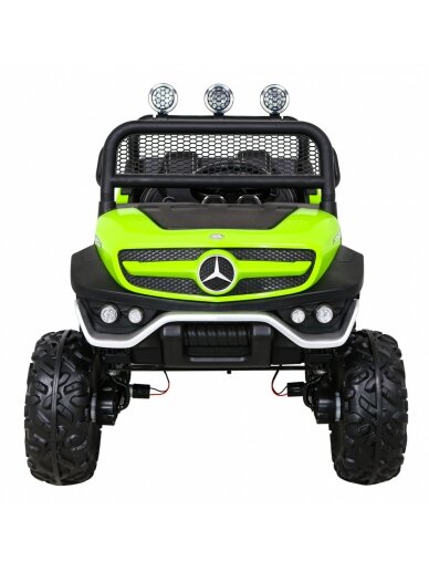 Elektromobilis vaikams Mercedes BENZ UNIMOG Green 2 Elektromobilis vaikams Mercedes BENZ UNIMOG Green 2