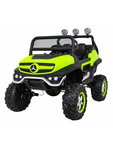 Elektromobilis vaikams Mercedes BENZ UNIMOG Green Elektromobilis vaikams Mercedes BENZ UNIMOG Green