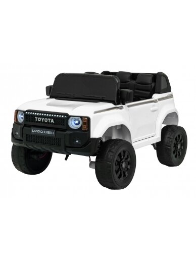 Elektromobilis vaikams Toyota Land Cruiser PRADO White 1 Elektromobilis vaikams Toyota Land Cruiser PRADO White 1