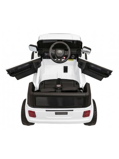 Elektromobilis vaikams Toyota Land Cruiser PRADO White 2 Elektromobilis vaikams Toyota Land Cruiser PRADO White 2