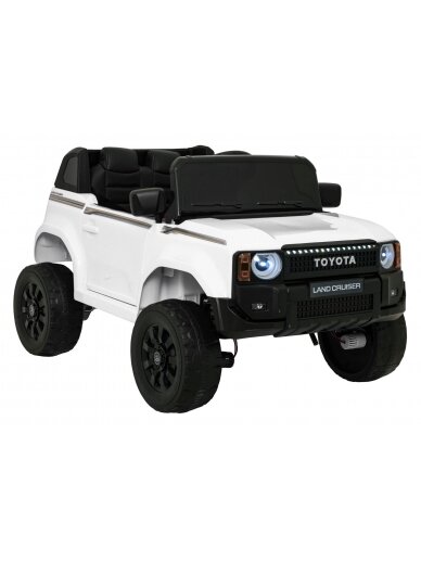 Elektromobilis vaikams Toyota Land Cruiser PRADO White 3 Elektromobilis vaikams Toyota Land Cruiser PRADO White 3