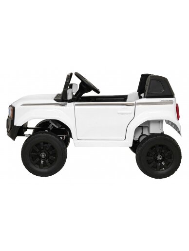 Elektromobilis vaikams Toyota Land Cruiser PRADO White 4 Elektromobilis vaikams Toyota Land Cruiser PRADO White 4