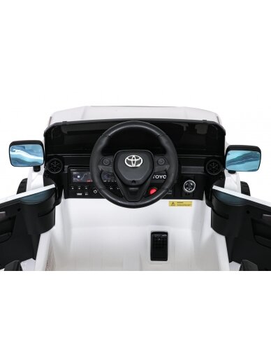 Elektromobilis vaikams Toyota Land Cruiser PRADO White 9 Elektromobilis vaikams Toyota Land Cruiser PRADO White 9