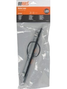Gabaritinis žibintas LED, 0,5/1W, stačiakampė, 12/24V, balta, 255x24x27mm, 2 LED, gopart 1 Gabaritinis žibintas LED, 0,5/1W, stačiakampė, 12/24V, balta, 255x24x27mm, 2 LED, gopart 1