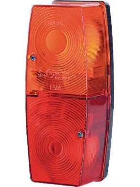 Galinis žibintas 5/21W, stačiakampis, 12/24V, raudonas/oranžinis, 162x56mm, gopart Galinis žibintas 5/21W, stačiakampis, 12/24V, raudonas/oranžinis, 162x56mm, gopart