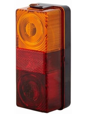Galinis žibintas stačiakampio formos, 12/24V, raudonas/oranžinis, tvirtinamas varžtais, 170x64x75mm, Hella Galinis žibintas stačiakampio formos, 12/24V, raudonas/oranžinis, tvirtinamas varžtais, 170x64x75mm, Hella