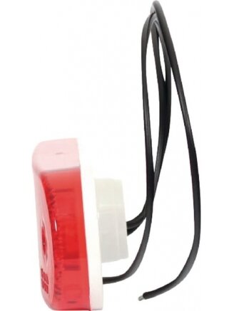 Gabaritinė lemputė LED, stačiakampė, 12/24V, raudona, tvirtinama varžtais, 113x63mm, 1
