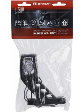 Gabaritinis žibintas RH LED, 12-24V, 114x135x37mm, Kramp 5 Gabaritinis žibintas RH LED, 12-24V, 114x135x37mm, Kramp 5