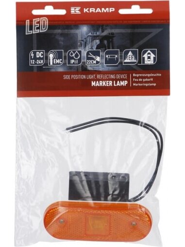 Gabaritinis žibintas LED, stačiakampė, 12-24 V, 113,5x40x26,5 mm, Kramp 5 Gabaritinis žibintas LED, stačiakampė, 12-24 V, 113,5x40x26,5 mm, Kramp 5