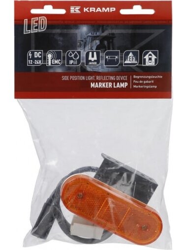 Gabaritinis žibintas LED, stačiakampė, 12-24V, 114x40x25mm, Jaeger, Kramp 3 Gabaritinis žibintas LED, stačiakampė, 12-24V, 114x40x25mm, Jaeger, Kramp 3