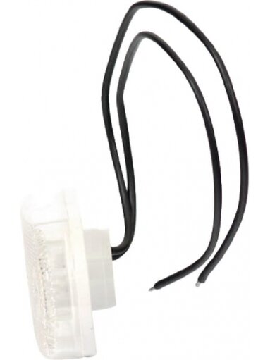 Gabaritinė lemputė LED, stačiakampė, 12/24V, skaidri, tvirtinama varžtais, 113x63mm, 1 Gabaritinė lemputė LED, stačiakampė, 12/24V, skaidri, tvirtinama varžtais, 113x63mm, 1