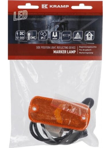 Gabaritinis žibintas LED, stačiakampė, 12-24V, 105,4x45x11,8 mm, Jaeger, Kramp 2