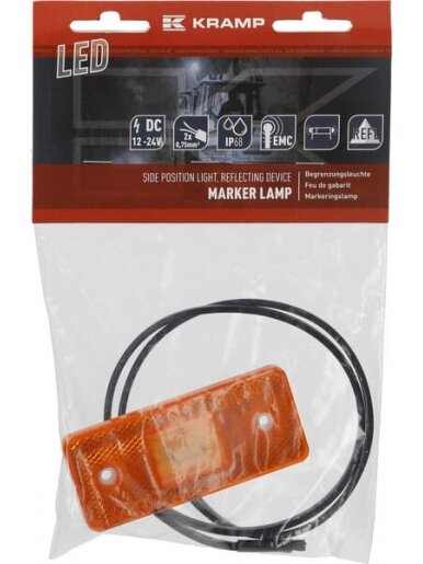 Gabaritinis žibintas LED, stačiakampė, 12-24V, 106x46x23mm, Kramp 3 Gabaritinis žibintas LED, stačiakampė, 12-24V, 106x46x23mm, Kramp 3
