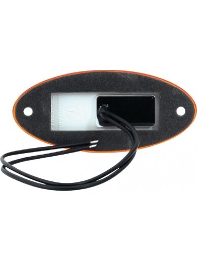 Gabaritinė lemputė LED, ovali, 12/24V, oranžinė, tvirtinama varžtais, 102x46mm, 1