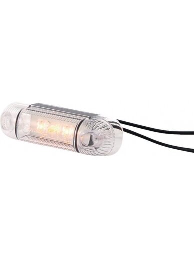 Gabaritinė lemputė LED, stačiakampė, 12/24V, balta, tvirtinama varžtais, 84x25x24mm, Gabaritinė lemputė LED, stačiakampė, 12/24V, balta, tvirtinama varžtais, 84x25x24mm,