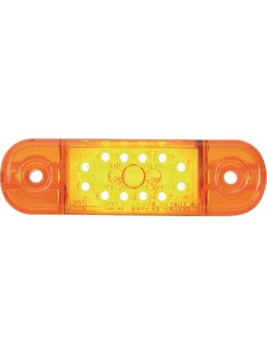 Gabaritinė lemputė LED, stačiakampė, 12/24V, gintarinė, tvirtinama varžtais, 84x24mm, 12 LED, Gabaritinė lemputė LED, stačiakampė, 12/24V, gintarinė, tvirtinama varžtais, 84x24mm, 12 LED,