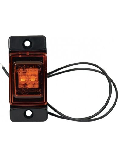 Gabaritinė lemputė LED, stačiakampė, 12/24V, oranžinė, tvirtinama varžtais, 72x32mm, 1 Gabaritinė lemputė LED, stačiakampė, 12/24V, oranžinė, tvirtinama varžtais, 72x32mm, 1