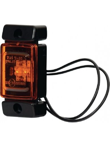 Gabaritinė lemputė LED, stačiakampė, 12/24V, oranžinė, tvirtinama varžtais, 72x32mm, Gabaritinė lemputė LED, stačiakampė, 12/24V, oranžinė, tvirtinama varžtais, 72x32mm,