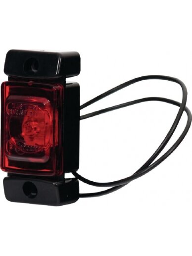 Gabaritinė lemputė LED, stačiakampė, 12/24V, raudona, tvirtinama varžtais, 72x32mm, Gabaritinė lemputė LED, stačiakampė, 12/24V, raudona, tvirtinama varžtais, 72x32mm,