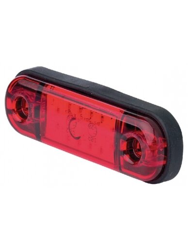 Gabaritinė lemputė LED, stačiakampė, 12/24V, raudona, tvirtinama varžtais, 84x24mm, 12 LED's, Gabaritinė lemputė LED, stačiakampė, 12/24V, raudona, tvirtinama varžtais, 84x24mm, 12 LED's,
