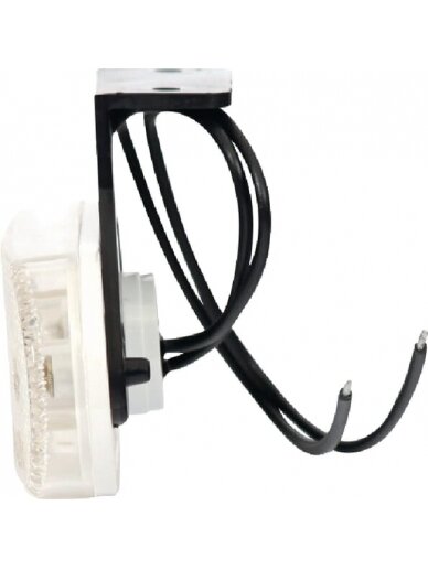 Gabaritinė lemputė LED, stačiakampė, 12/24V, skaidri, tvirtinama varžtais, 113x63mm, 2 Gabaritinė lemputė LED, stačiakampė, 12/24V, skaidri, tvirtinama varžtais, 113x63mm, 2