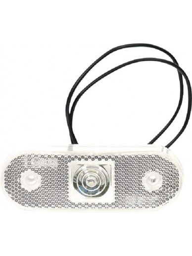 Gabaritinė lemputė LED, stačiakampė, 12/24V, skaidri, tvirtinama varžtais, 113x63mm, Gabaritinė lemputė LED, stačiakampė, 12/24V, skaidri, tvirtinama varžtais, 113x63mm,