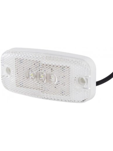 Gabaritinis LED žibintas, stačiakampio formos, 9/36 V, balti, tvirtinami varžtais, 111x20x51 mm, 3 šviesos diodai, "Hella ValueFit Gabaritinis LED žibintas, stačiakampio formos, 9/36 V, balti, tvirtinami varžtais, 111x20x51 mm, 3 šviesos diodai, "Hella ValueFit