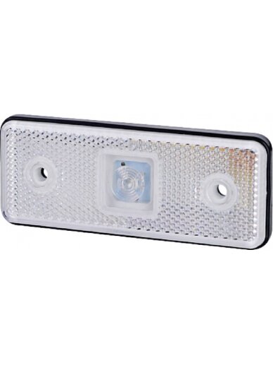 Gabaritinis žibintas LED, 0,4/0,7 W, stačiakampė, 12/24 V, balta, 112x45x11 mm, 1 LED, gopart Gabaritinis žibintas LED, 0,4/0,7 W, stačiakampė, 12/24 V, balta, 112x45x11 mm, 1 LED, gopart