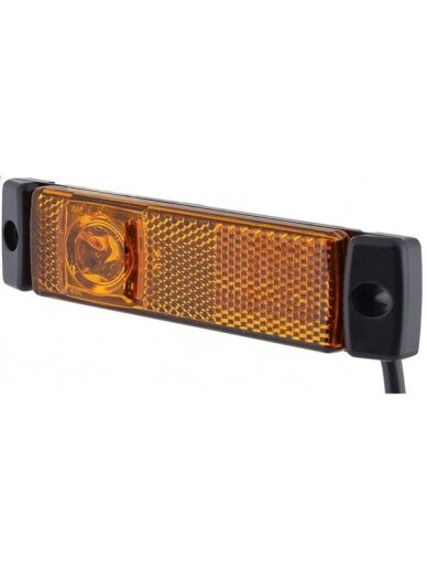 Gabaritinis žibintas LED, 1,20 W, stačiakampė, 24 V, geltona, tvirtinama varžtais, 100x32 mm, 1 LED, Hella Gabaritinis žibintas LED, 1,20 W, stačiakampė, 24 V, geltona, tvirtinama varžtais, 100x32 mm, 1 LED, Hella