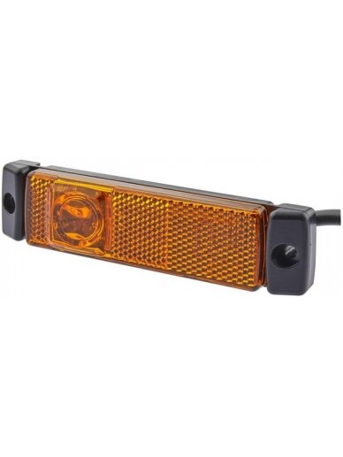 Gabaritinis žibintas LED, 1,20 W, stačiakampė, 24 V, geltona, tvirtinama varžtais, 130x32 mm, greitasis ryšys, 1 LED, Hella Gabaritinis žibintas LED, 1,20 W, stačiakampė, 24 V, geltona, tvirtinama varžtais, 130x32 mm, greitasis ryšys, 1 LED, Hella