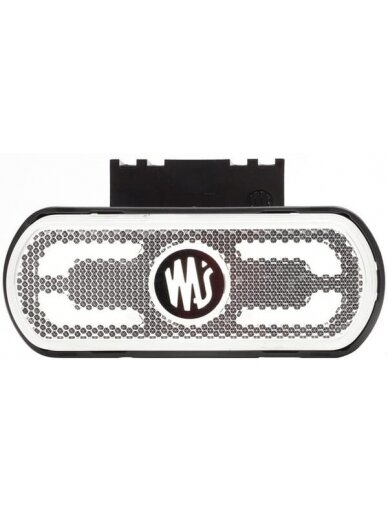 Gabaritinis žibintas LED, balta, stačiakampė, 12-24V, 133,8x53x25mm, "SAFETY LINE", Kramp