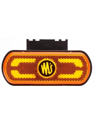 Gabaritinis žibintas LED, gintarinė, stačiakampė, 12-24V, 133,8x53x25mm, "SAFETY LINE", Kramp