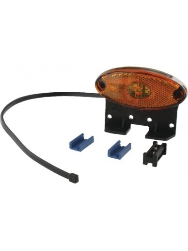 Gabaritinis žibintas LED, ovali, 12 V, oranžinė, tvirtinama varžtais, Aspöck Gabaritinis žibintas LED, ovali, 12 V, oranžinė, tvirtinama varžtais, Aspöck