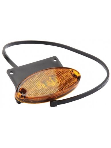 Gabaritinis žibintas LED, ovali, 12 V, oranžinė, tvirtinama varžtais, Aspöck Gabaritinis žibintas LED, ovali, 12 V, oranžinė, tvirtinama varžtais, Aspöck