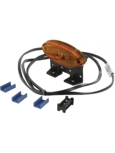 Gabaritinis žibintas LED, ovali, 12 V, oranžinė, tvirtinama varžtais, Aspöck Gabaritinis žibintas LED, ovali, 12 V, oranžinė, tvirtinama varžtais, Aspöck