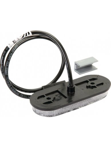 Gabaritinis žibintas LED, ovali, 24 V, balta, tvirtinama varžtais, 119xAspöck 1 Gabaritinis žibintas LED, ovali, 24 V, balta, tvirtinama varžtais, 119xAspöck 1