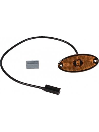 Gabaritinis žibintas LED, ovali, 24 V, oranžinė, tvirtinama varžtais, 101x14x44 mm, Aspöck Gabaritinis žibintas LED, ovali, 24 V, oranžinė, tvirtinama varžtais, 101x14x44 mm, Aspöck