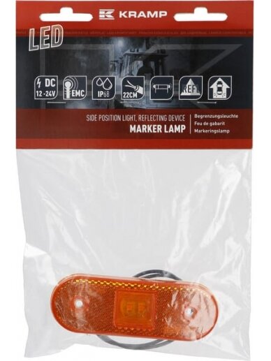 Gabaritinis žibintas LED, stačiakampė, 12-24 V, 113,5x40x26,5 mm, Kramp 3 Gabaritinis žibintas LED, stačiakampė, 12-24 V, 113,5x40x26,5 mm, Kramp 3