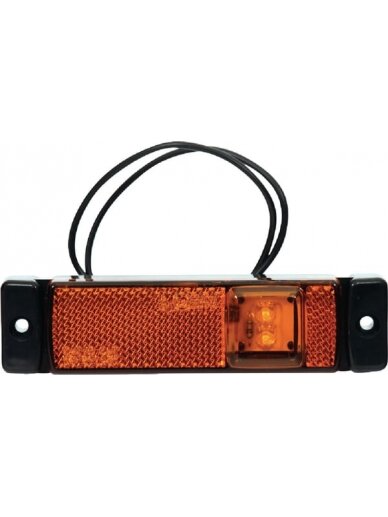 Gabaritinis žibintas LED, stačiakampė, 12-24 V, 130x32x20,5 mm, Kramp 1