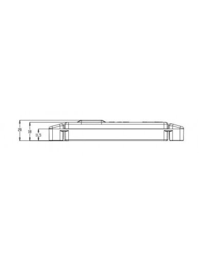 Gabaritinis žibintas LED, stačiakampė, 12-24 V, 130x32x20,5 mm, Kramp 5