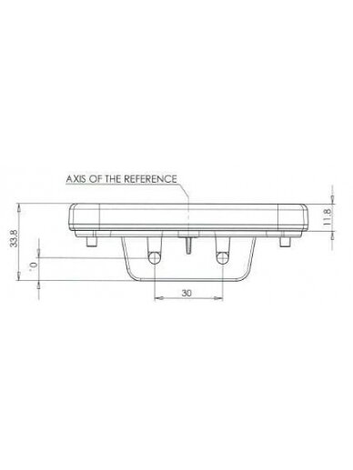 Gabaritinis žibintas LED, stačiakampė, 12-24V, 105,4x45x11,8 mm, Jaeger, Kramp 3