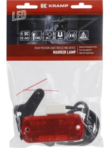 Gabaritinis žibintas LED, stačiakampė, 12-24V, 105,4x45x11,8 mm, Jaeger, Kramp 2 Gabaritinis žibintas LED, stačiakampė, 12-24V, 105,4x45x11,8 mm, Jaeger, Kramp 2