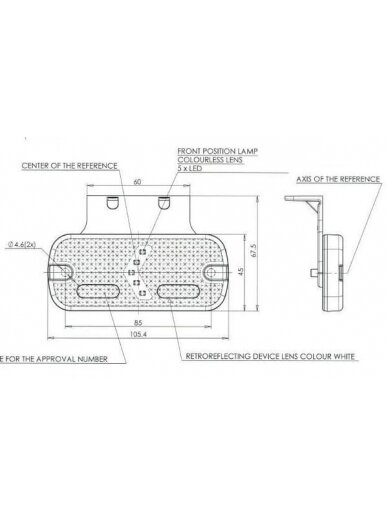 Gabaritinis žibintas LED, stačiakampė, 12-24V, 105,4x45x11,8 mm, Jaeger, Kramp 5 Gabaritinis žibintas LED, stačiakampė, 12-24V, 105,4x45x11,8 mm, Jaeger, Kramp 5
