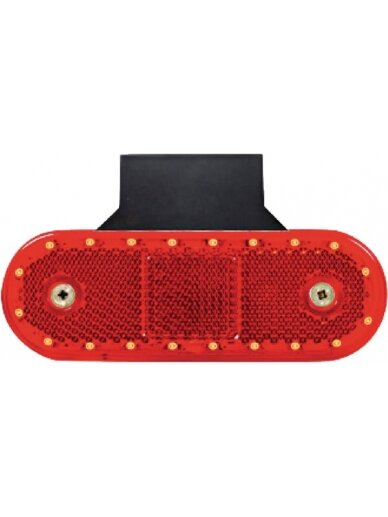 Gabaritinis žibintas LED, stačiakampė, 12-24V, 114x40x25mm, Kramp