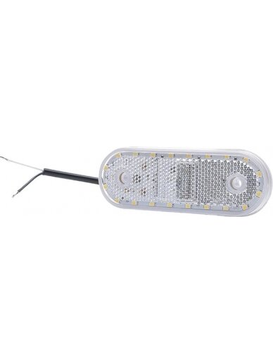 Gabaritinis žibintas LED, stačiakampė, 12-24V, 114x40x25mm, Kramp 1