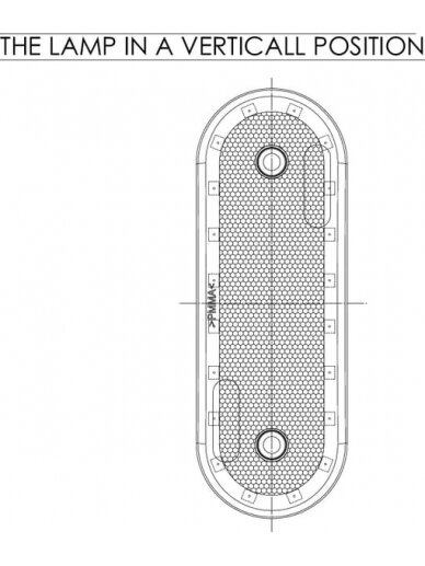 Gabaritinis žibintas LED, stačiakampė, 12-24V, 114x40x25mm, Kramp 8